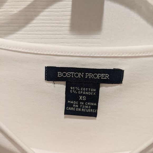 Boston Proper Gold Sequin Stripe Top XS - Picture 4 of 6